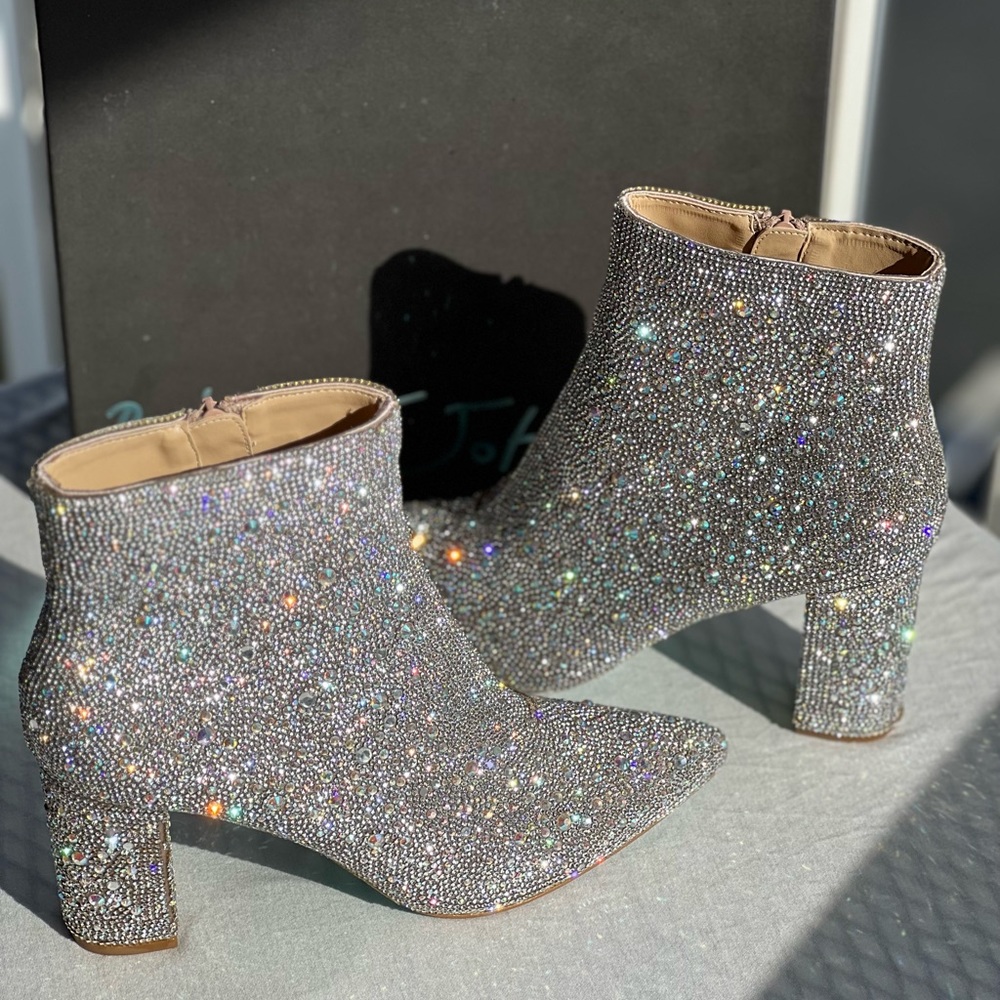 Betsy Johnson Rhinestone Boots